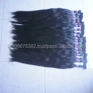 100% non traités sud indien Remy cheveux droits en vrac cheveux humains teints - Product Image 1