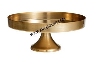Dernier support à gâteau à 3 niveaux de couleur argentée et dorée et support à la feuille d'or support et support pour gâteau de table de mariage - Product Image 2