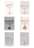 Chandelier Menorah en laiton argenté fait main, écologique, résistant à la chaleur, à 7 branches, décoration religieuse de Noël