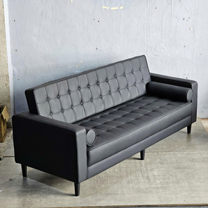 Loveseat <b>Sofa</b> 220x82cm with 11 Luxurious <b>Faux</b> <b>Leather</b> Cushions SFB68050 - Product Image 2