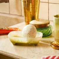 FAIZA CRAFT Vase en résine étanche rond pour fleurs, support à savon, plateau à éponge, mini rangement pour salle de bain, chambre, hôtels