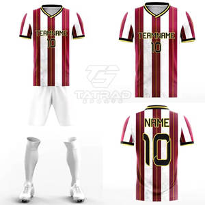 Tenue de football à prix d'usine, dernier design, 100% polyester, légère, respirante, séchage rapide, personnalisable, pour hommes - Product Image 6