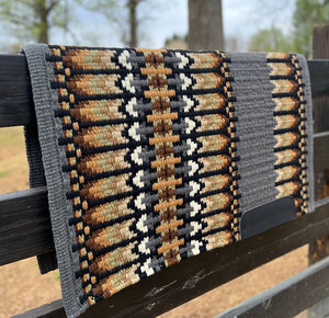 Manta de sillín de lana hecha a mano con diseño de Nueva Zelanda para Western Show Horse Top Wool Saddle Pad con tamaño de forro polar - Product Image 2