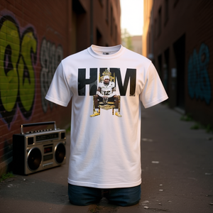 Camiseta gráfica Travis Hunter 90S blanca para hombre talla grande - Product Image 3