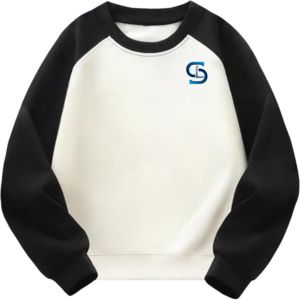 เสื้อสเวตเชิ้ตผู้หญิงโอเวอร์ไซส์ผ้าคอตตอนคอกลมเสื้อสเวตเชิ้ตผ้าคอตตอนพิมพ์ไหล่ปล่อยแบบกำหนดเอง - Product Image 1