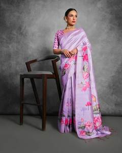 Belle soie Tussar Pure Paithani Saree avec Pure Zari Woven Broad Border Silk Sarees de Kanchipuram - Product Image 2