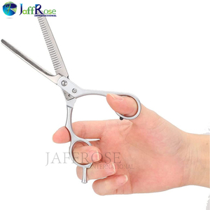 Ciseaux de coiffure de salon professionnel bord de rasoir de beauté en acier inoxydable avec lame émoussée pour outil de cheveux amincissants - Product Image 2