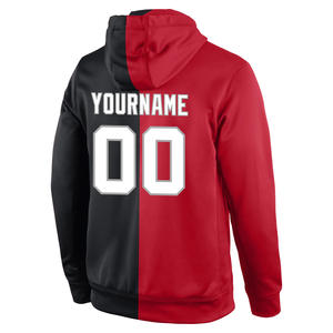 Personalized <b>Men's</b> College School Thick <b>Fleece</b> Pullover Hoodie Classic Vintage <b>Red</b> Embroidered Applique Hooded Collar - Product Image 6