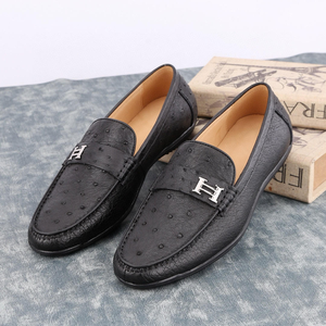 Mocasines de Cuero de Avestruz Sudafricanos para Hombre, Diseño Casual y Cómodo con Punta Redonda, Forro de Cuero, Ligeros - Product Image 5