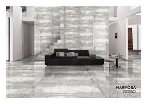 Moderno Europa 600X1200MM Azulejos de porcelana esmaltada Marmosa Indigo Acabado brillante Antideslizante Antibacteriano Paredes interiores Baño - Product Image 3