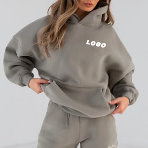 Sudaderas con Capucha de Punto Extra Grandes para Mujer, Personalizadas con Logotipo OEM, Informales, de Invierno, con Características Antipilling y Transpirables para Fabricantes - Product Image 1