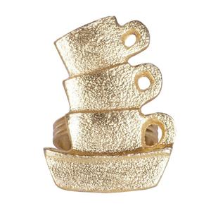 Anneau de serviette de créateur en aluminium pour mariage, anneau de mouchoirs décoratif de TABLE d'hôtel - Product Image 6