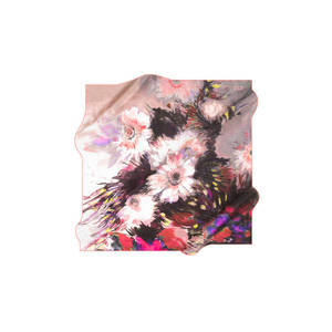 Vintage Digital Print Floral Silk <b>Square</b> <b>Scarf</b> for Women - Product Image 1