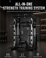 Machine Smith : Équipement d'entraînement complet pour la maison, ensemble multifonctionnel pour squats, développés couchés et barres de musculation