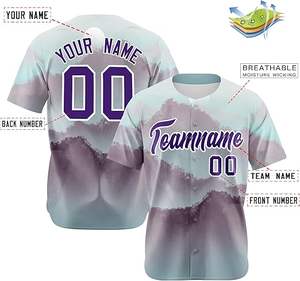 เสื้อเจอร์ซีย์เบสบอลติดกระดุมปรับแต่งได้สำหรับผู้ใหญ่ดีไซน์ไม่เหมือนใครระบายอากาศได้ทำให้โรงงานใส่เบสบอลซอฟต์บอล - Product Image 1