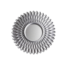 Metal Crafted Border Luxurious Design <b>Rounded</b> Metal Frame Elegant Wall Mounted Style <b>Mirror</b> Bedroom & <b>Bathroom</b> Home Decor - Product Image 5