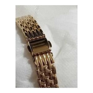 Colore oro-orologio da polso da donna in pietra Zicron-cassa quadrata-cinturino in acciaio-(la collana in oro 2 pezzi è un regalo) - Product Image 2