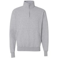 Hoodie Pria Musim Dingin Berbahan Fleece dengan Resleting Setengah, Kerah Quarter-Zip, Tahan Air & Angin, Polos, Dapat Dicetak Logo Kustom