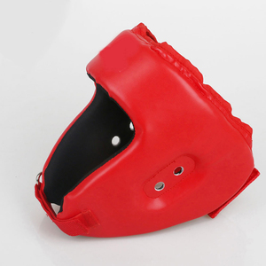 Protège-tête de boxe en cuir véritable de haute qualité MMA protecteur de tête d'entraînement Taekwondo protège-tête - Product Image 3