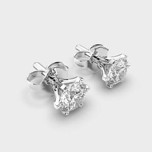 Precio de Fábrica, Pendientes de Diamantes Cultivados en Laboratorio, Plata de Ley 925, Engaste de Garra, Solitario, Bonitos, Certificados por IGI, OEM - Product Image 3