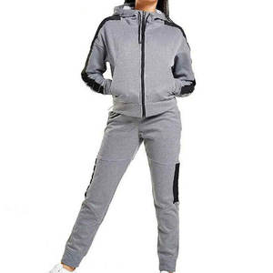 Ropa de invierno personalizada de alta calidad, conjunto de traje de sudor femenino, ropa de calle, chándales de algodón grueso de talla grande - Product Image 1