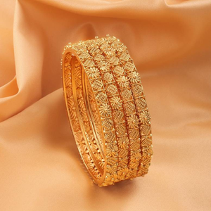 Delicate Brass <b>Bangles</b> for Women <b>Gold</b> <b>Plated</b> Thin Jewelry Elegant and Stylish Accessories for Everyday Use at Factory Price - Product Image 6
