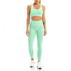 Vêtements de yoga sans couture de haute qualité pour femmes, ensemble de yoga en polyester spandex pour femmes, vente à chaud - Product Image 1