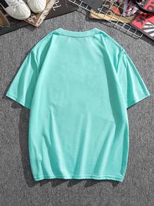 Camiseta de hombre con logotipo personalizado de la mejor calidad, camisetas de gran tamaño con hombros caídos para gimnasio, camisetas ligeras de algodón y poliéster - Product Image 2