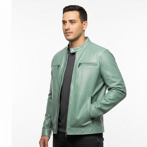 Veste de moto en peau de mouton pour hommes fournisseur de gros d'usine personnalisé OEM vêtements d'extérieur chauds élégants et durables en cuir de motard vêtements d'hiver - Product Image 6