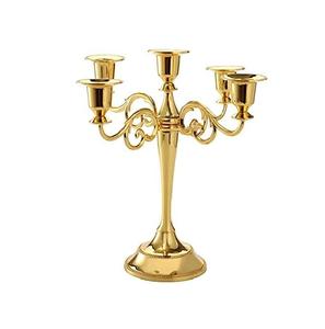 Luxury Gold Plated Vintage Embossed Aluminum <b>Candelabra</b> for Home and Wedding Decoration Centerpieces <b>Candelabra</b> - Product Image 4