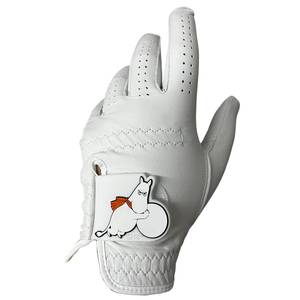 Gants de golf pour enfants à logo en caoutchouc personnalisé, paume souple en cuir Cabretta, fermeture auto-agrippante – Vente chaude - Product Image 5
