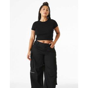 เสื้อยืดคอกลมแขนสั้นสำหรับผู้หญิงเสื้อยืดโยคะผ้าคอตตอนเนื้อนุ่มออกแบบได้ตามต้องการ - Product Image 5