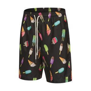 Pantalones casuales estampados de verano Pantalones cortos de malla triangular Pantalones de playa de tres cuartos Pantalones cortos personalizados de secado rápido para exteriores para hombres - Product Image 3