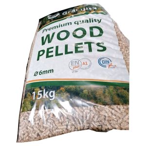 Granulés de bois de première qualité A1 |   Grand sac de 15 kg |   Bois de chauffage chêne/pin |   Approuvé par la BSA |   Cendres 1,5% |   99,9J Calorie - Product Image 4