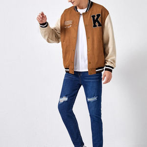 OEM Custom Black <b>Towel</b> Chenille Embroidered Varsity Jackets Winter Fabric American <b>Red</b> Custom Logo Bulk Wholesale Blank Bomber - Product Image 3