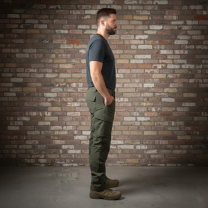 Pantalons de jogging pour homme sur mesure OEM avec taille mi-haute, 100% coton, genoux renforcés et design multi-poches pour la randonnée - Product Image 5