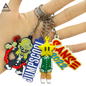 AIFRAN Promotional Gift Custom Logo PVC Keychain 3D Soft Rubber Keyring Personalized Brand Souvenir Silicone <b>Key</b> <b>Holder</b> - Product Image 2