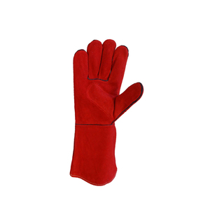 Gants de travail de soudage de sécurité en cuir de vache entièrement polaire et Denim, doublure de manchette en cuir de vache avec les meilleurs prix de haute qualité - Product Image 3