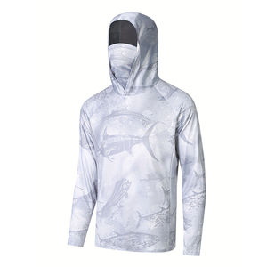 Alta calidad de los hombres de impresión por sublimación clásico básico de caza al aire libre camisas campamento senderismo pesca con capucha camisas - Product Image 5