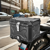 45L Usine Directe Moto Top Box En Alliage D'aluminium Boîte De Queue Universelle