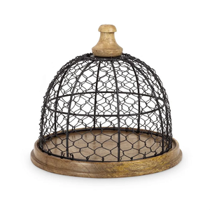 Servidor de Postres de Metal Premium con Cúpula de Malla Metálica, Bandeja de Servicio Ecológica y Personalizable para Regalos - Product Image 5