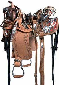 Vente en gros de selle Western Roping en cuir marron de qualité supérieure avec siège souple pour l'équitation à un prix abordable - Product Image 2