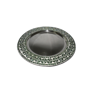 Accessoires de cuisine Plat et assiette Haut de gamme Design Mosaïque Bordure Prix abordable Assiette de charge arrondie - Product Image 2