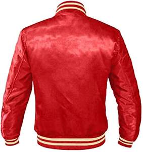 Veste en Satin Broderie Personnalisée Grec Fraternité et Sororité 100% Polyester Baseball Letterman Bomber Logo Personnalisable pour Hommes - Product Image 6