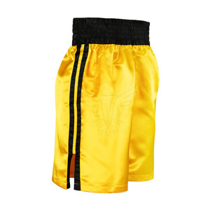 Shorts de boxe en satin 100 % polyester de haute qualité, légers, à séchage rapide, avec coutures renforcées et taille élastique, conçus pour un usage quotidien - Product Image 4