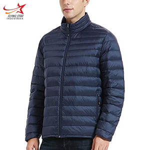 Men's High Quality Puffer <b>Jacket</b> New Fashion Winter Wear <b>Packable</b> <b>Lightweight</b> with Stand Collar Water-Resistant Front Logo - Product Image 2