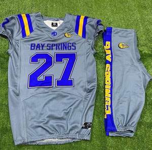 Vente en gros d'équipe kit pour jeunes club vintage en polyester ensemble d'uniformes de maillot de football américain en sergé avec mailles sublimées pour adulte - Product Image 1