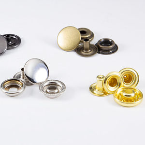 Taiwan Made 15mm Black Nickel Round Snap Button Brass - Product Image 1