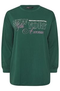 T-shirt à manches courtes imprimé estival écologique Curve Green 'New York Fifth Avenue' pour femmes - Product Image 4