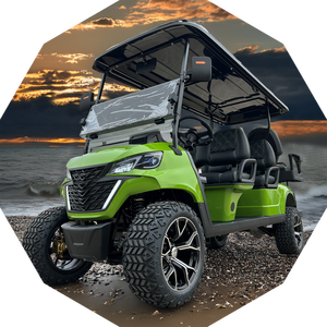 Chariots de golf électriques de chasse modernes bon marché 48V de qualité supérieure 2 + 2 sièges 4x4 - Product Image 4